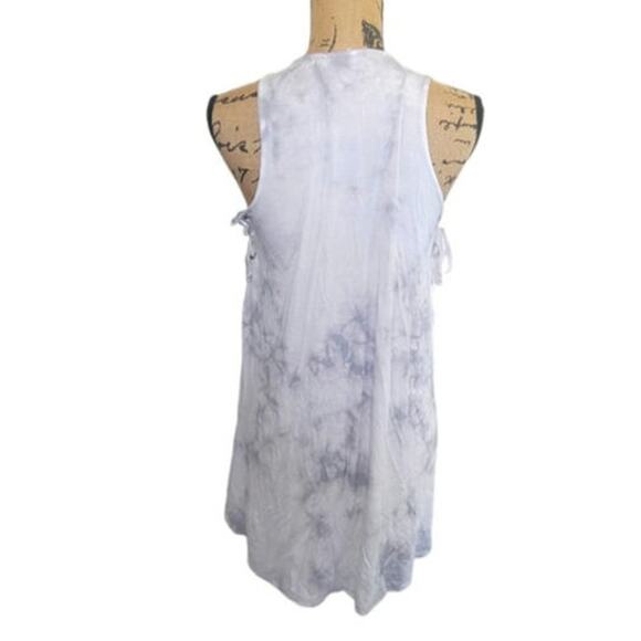XS AEO tie dye gray and white sleeveless mini dress - Picture 3 of 4